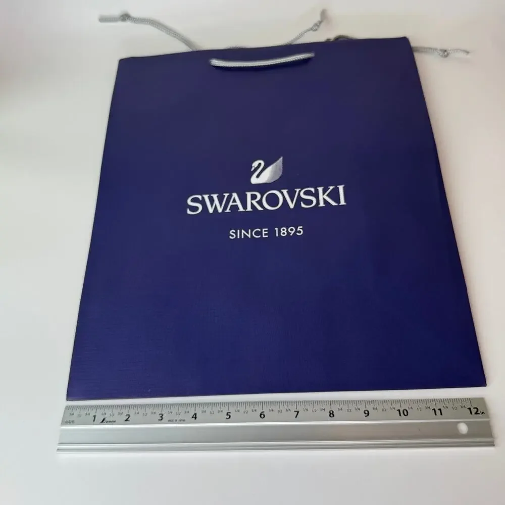 Swarovski Blue Paper Gift Empty Shopping Bag 12.5 x 14.5 x 6